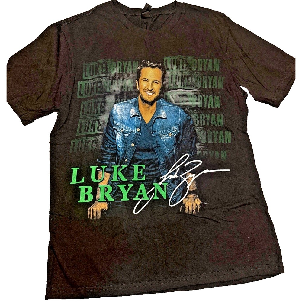 Luke Bryan Country Music Kick The Dust Up Tour T-Shirt Black Size S Band Merch